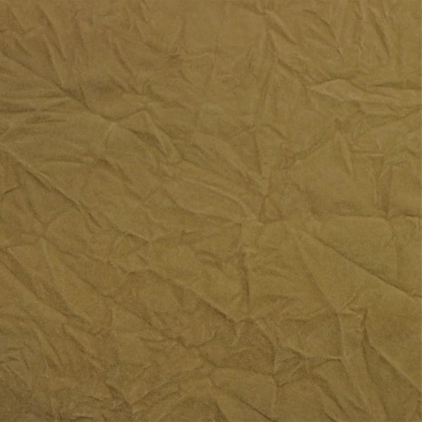 Tan Beige Crushed Velvet Flocking Fabric