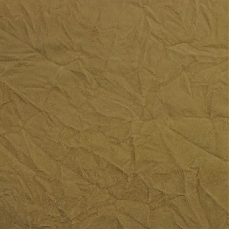 Tan Beige Crushed Velvet Flocking Fabric