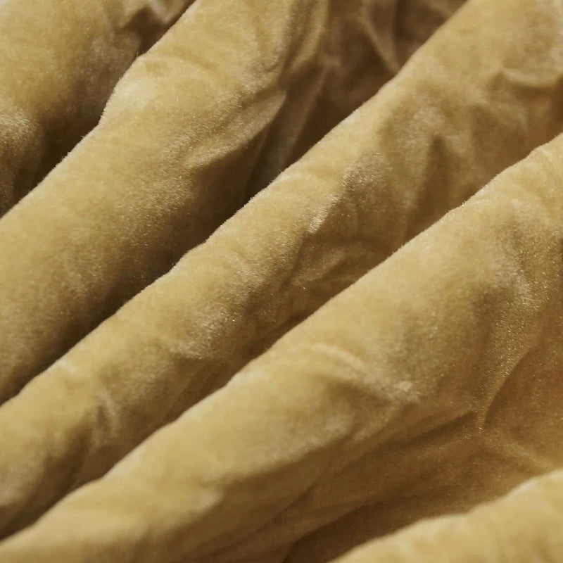 Tan Beige Crushed Velvet Flocking Fabric