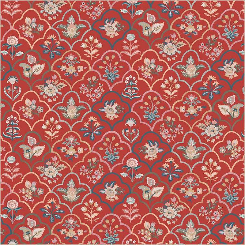 Tapestry Botanica Ruby Cotton 43”/44” Fabric Per Yard