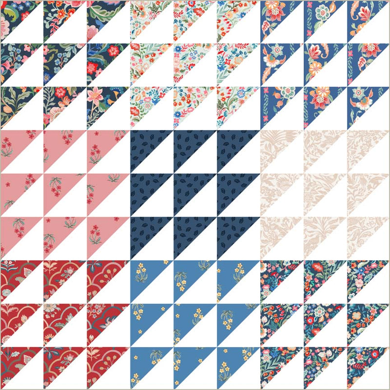 Tapestry Heirloom Wholecloth Triangles Cotton 43/44 Fabric Per Yard