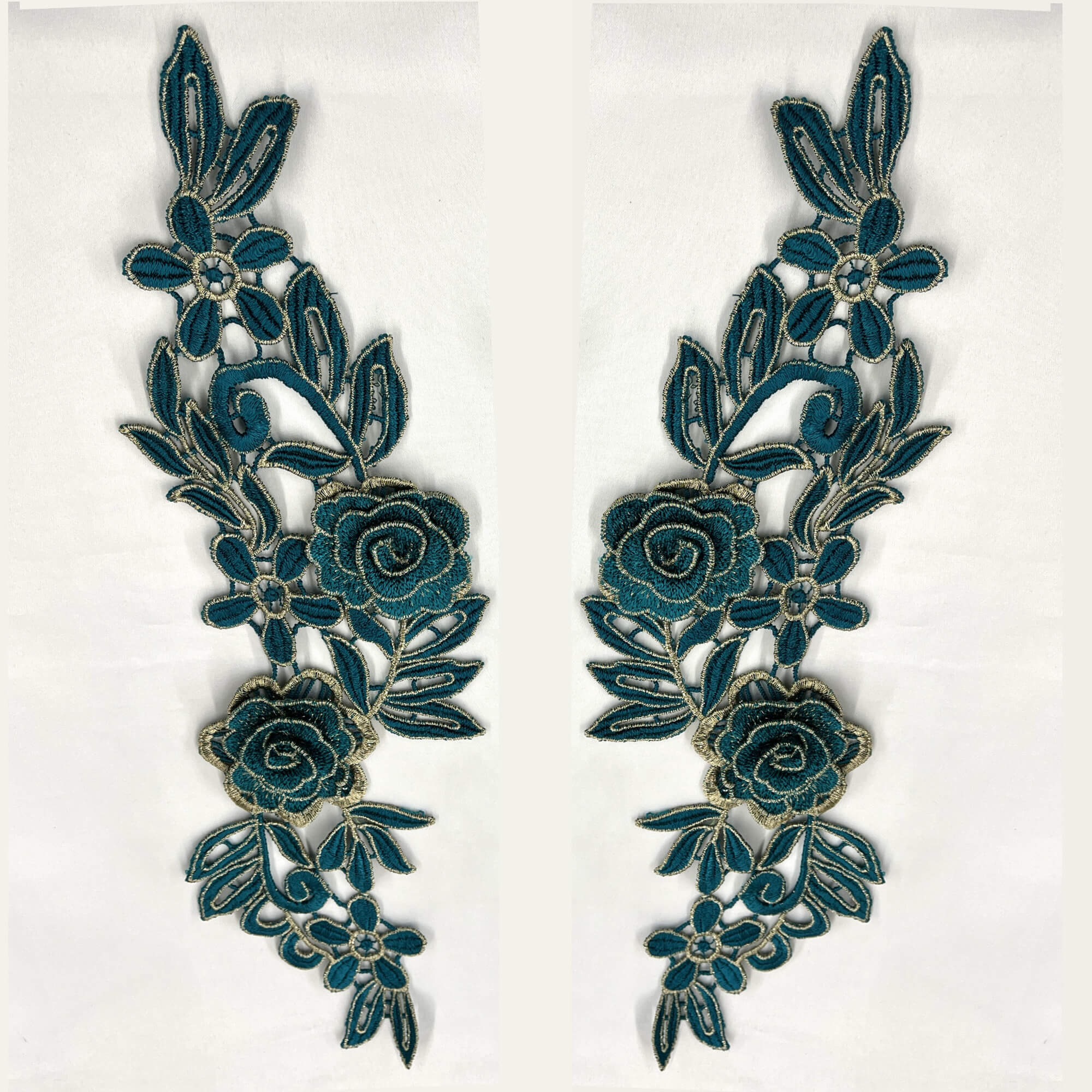 3D Floral Lace Applique Embroidered on 100% Polyester Net Mesh | Lace USA - 55305