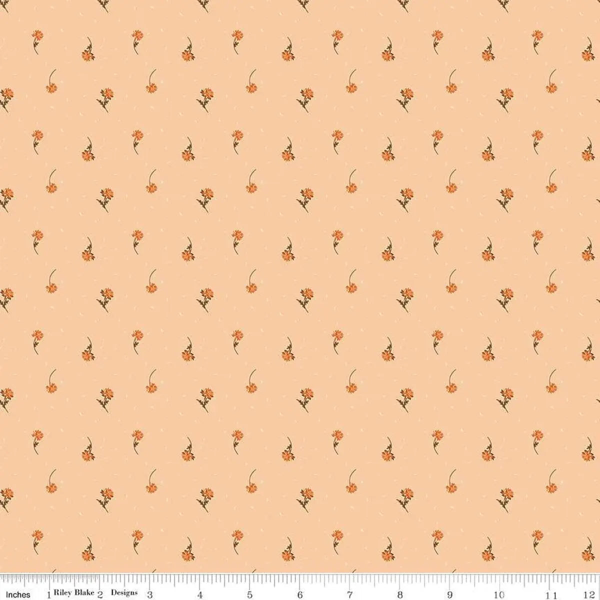 The Awe of Autumn Flower Toss Blush 43"/44" Fabric Per Yard