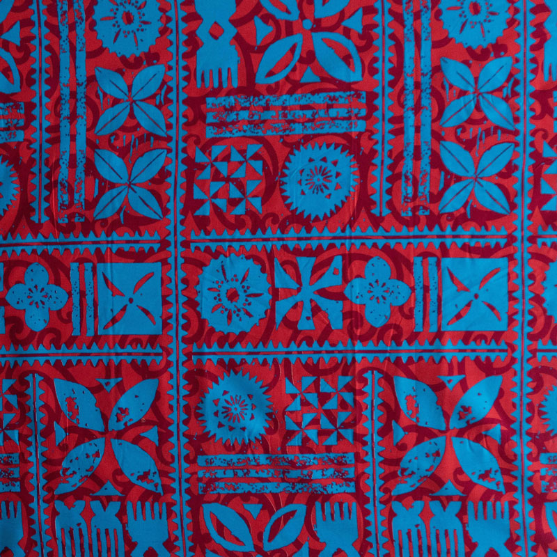 Traditional Polynesian Tapa Design Fabric | Cotton