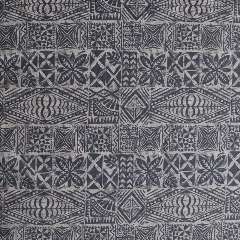 Traditional Tongan Geometric design Peachskin Fabric # 2 | Islands Fabric