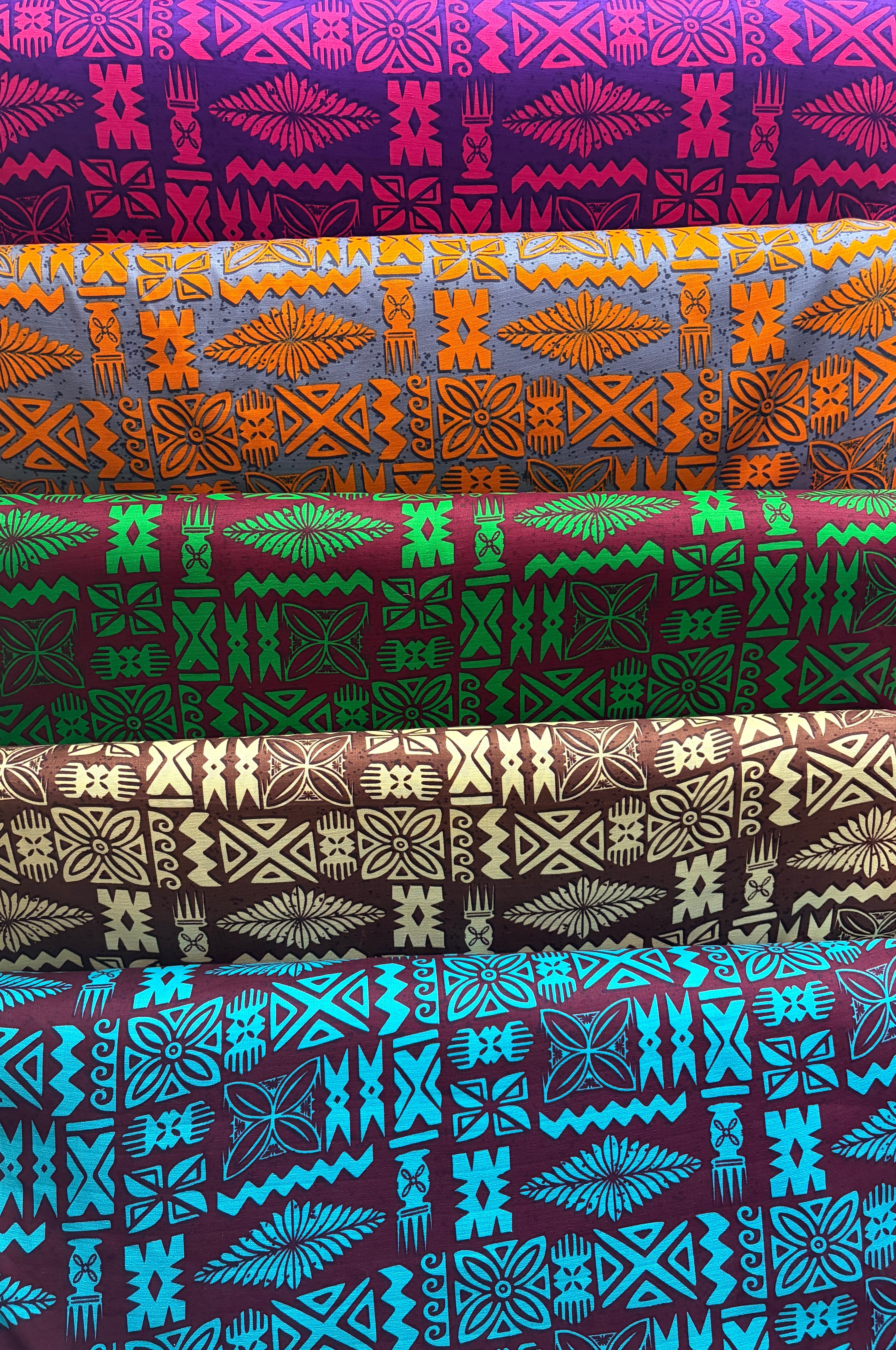 Tribal Tapa Cotton Light Barkcloth Fabric | Islands Fabric