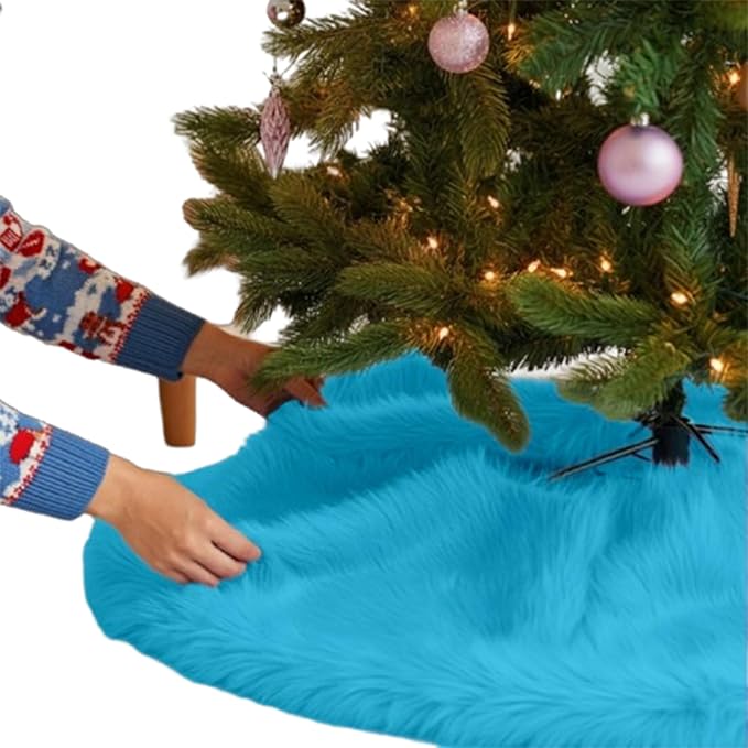 Premium Faux Fur Christmas Tree Skirt - 48 Inch | Luxurious Decoration