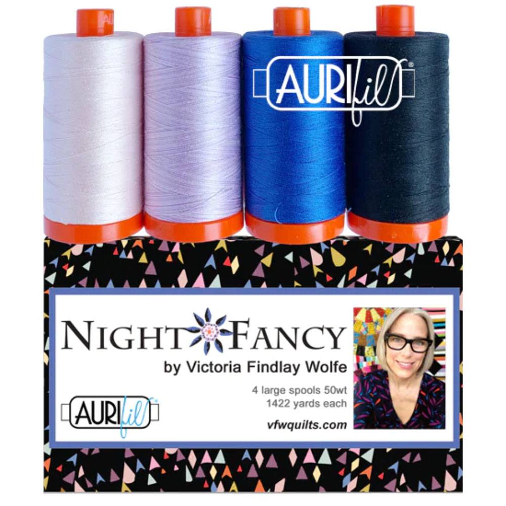 Aurifil, 4 Spool, Night Fancy Thread Collection - 1422yds (50wt)