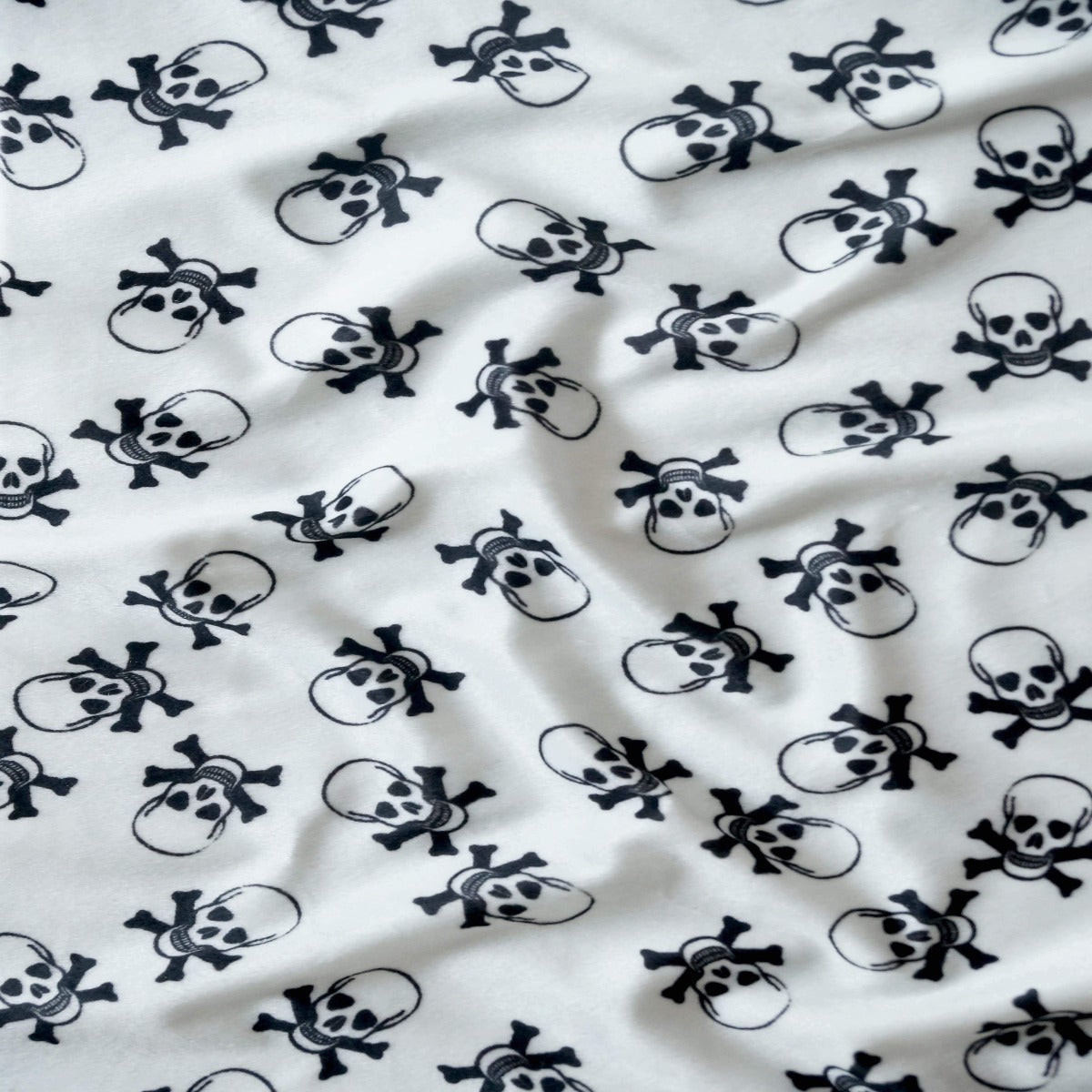 Velboa Skull Print Faux Fur Fabric
