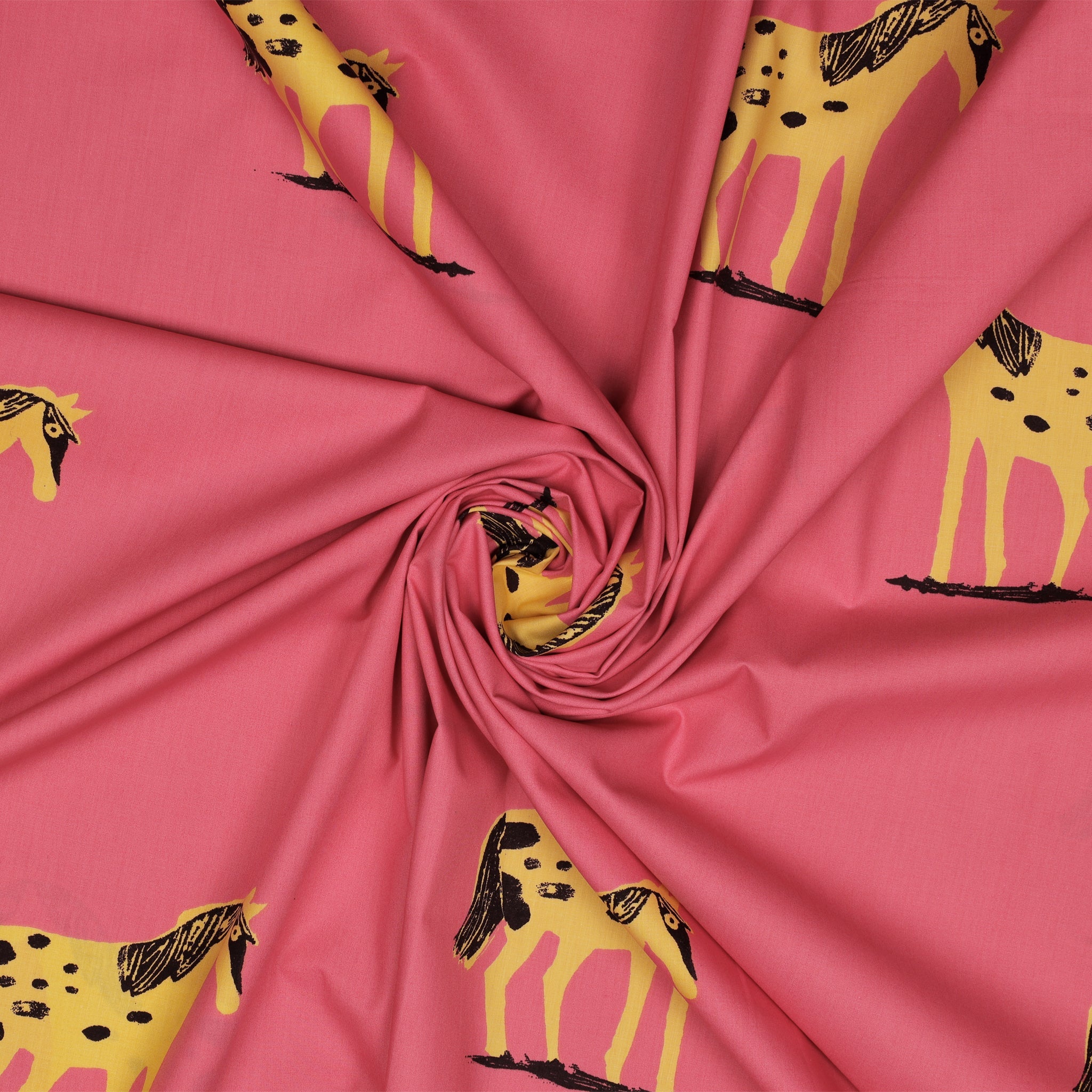 Meadows 108" Wide Quilt Backing - Wild Ponies Hot Pink