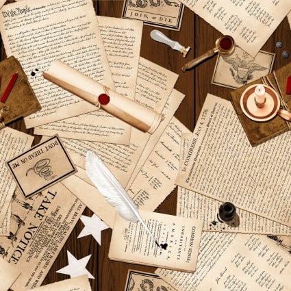 We the People Documents Cotton Wideback Fabric Per Yard