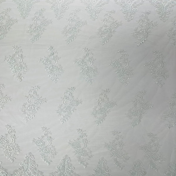 Helena Floral Beaded Lace Fabric