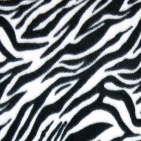 Black | White Zebra Print Fleece Fabric