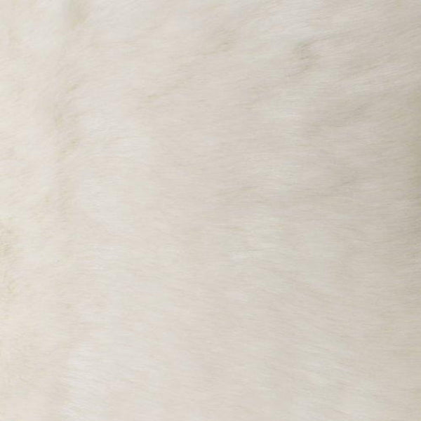 White Solid Mink Faux Fur Fabric