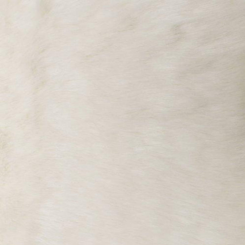 White Solid Mink Faux Fur Fabric