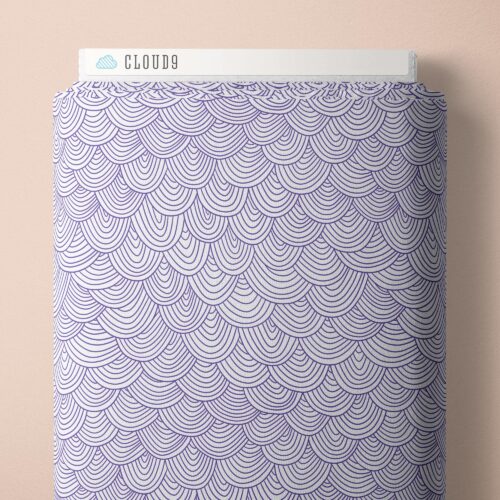 Wildest Dreams Lilac Scallop Organic Cotton 44"/45" Fabric Per Yard