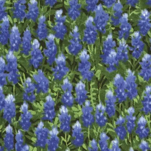Wildflowers Basics Summer Bluebonnet Allover 44"/45" Fabric Per Yard