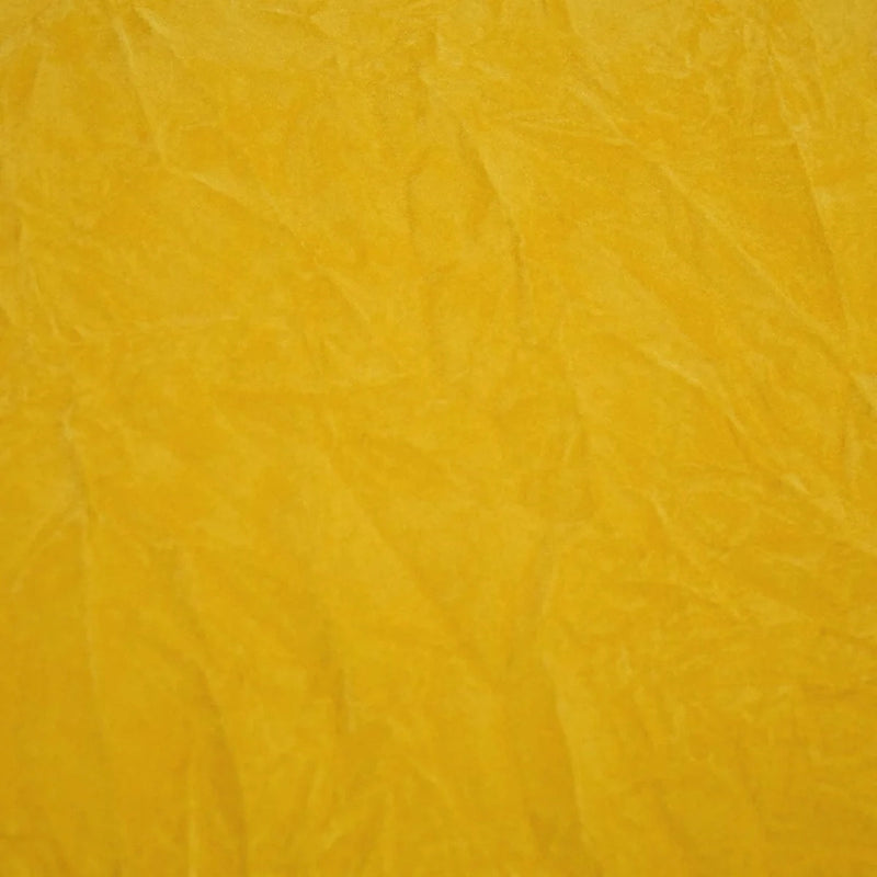 Yellow Crushed Velvet Flocking Fabric