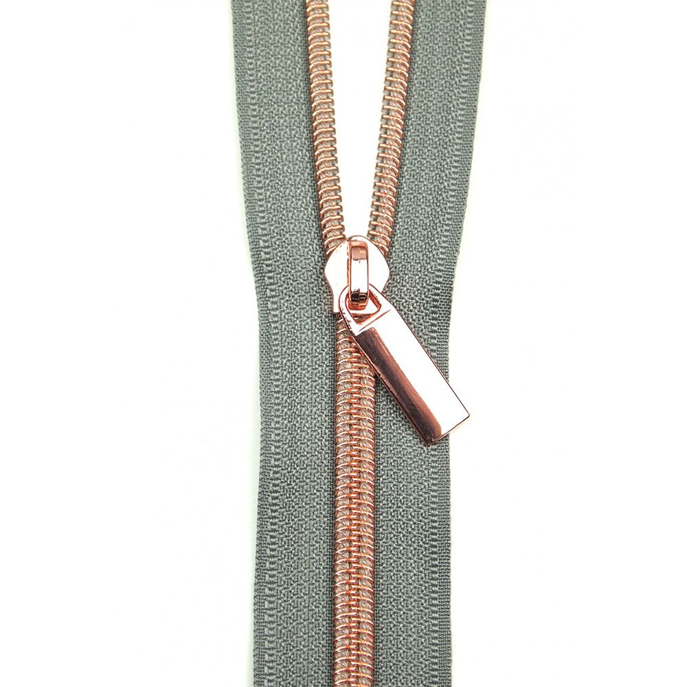 Sallie Tomato, #5 Nylon Coil Zipper (3yds) w/ 9 Zipper Pulls