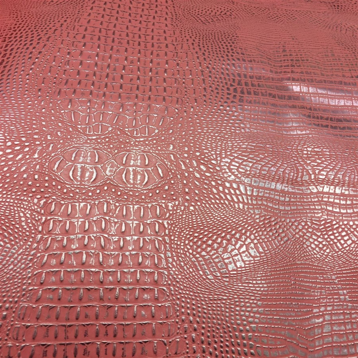 Metallic Faux Gator Vinyl Fabric