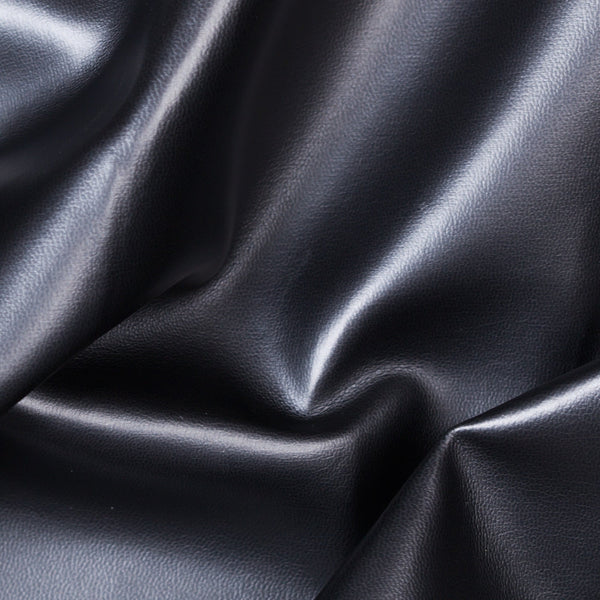 Black Soft Skin Faux Leather Vinyl Fabric