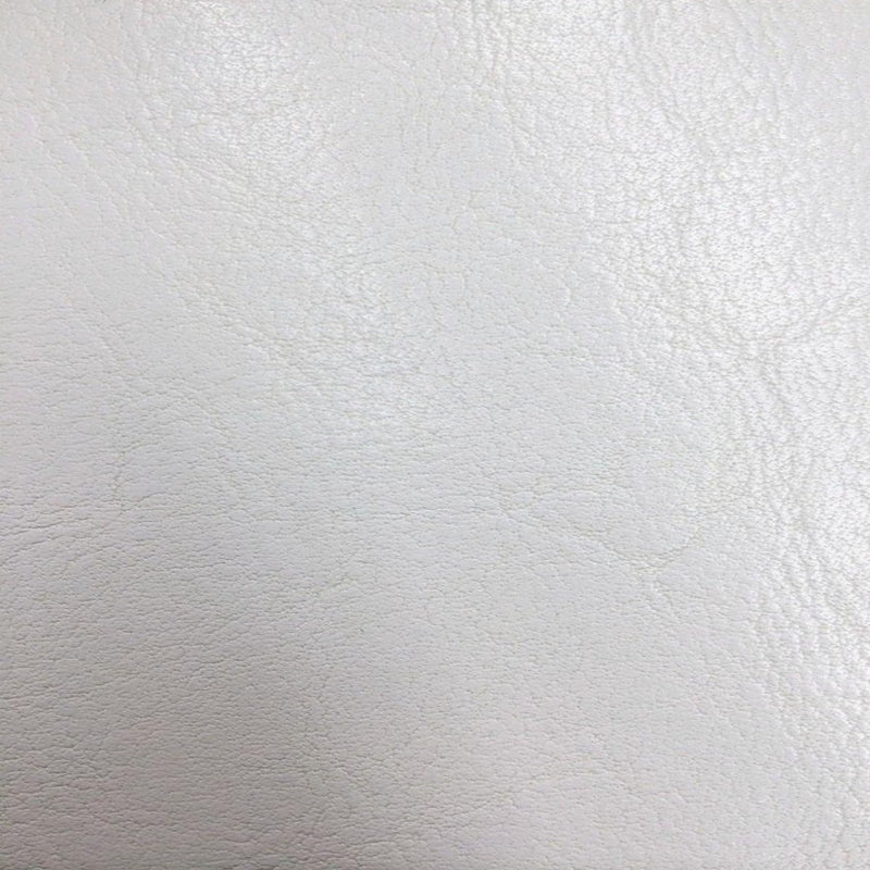 White Amarillo Grain Shiny PVC Leather Vinyl Fabric