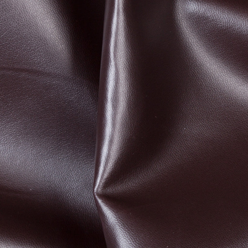 Dark Brown Soft Skin Faux Leather Vinyl Fabric