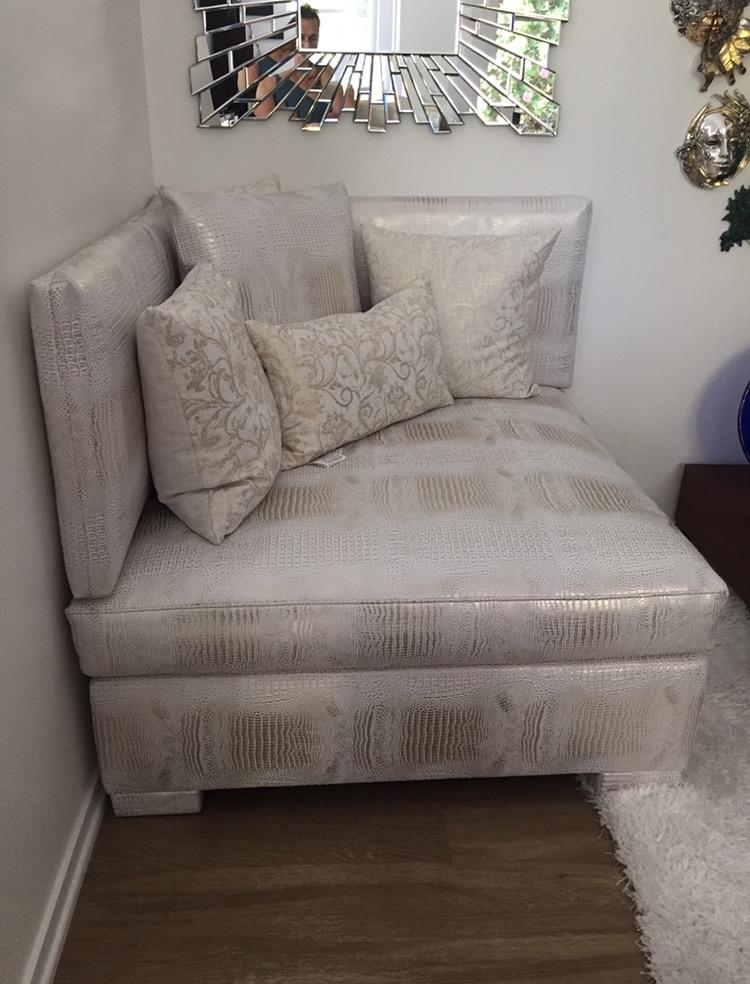 Metallic Faux Gator Vinyl Fabric