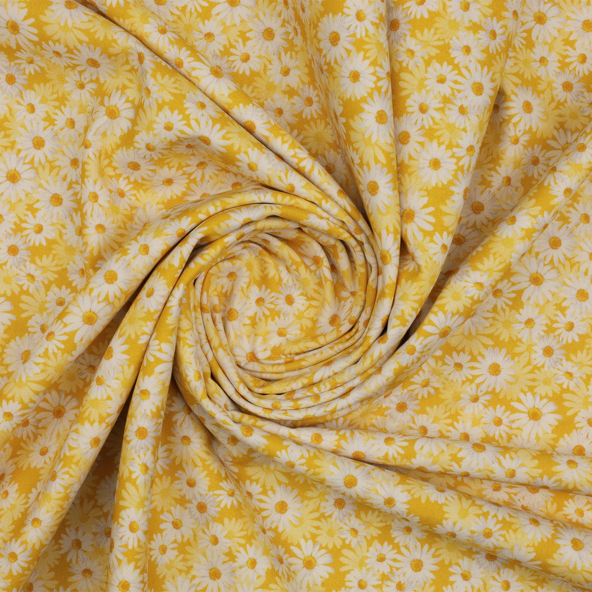 Daisy Dance 108" Wide Quilt Backing - Yellow