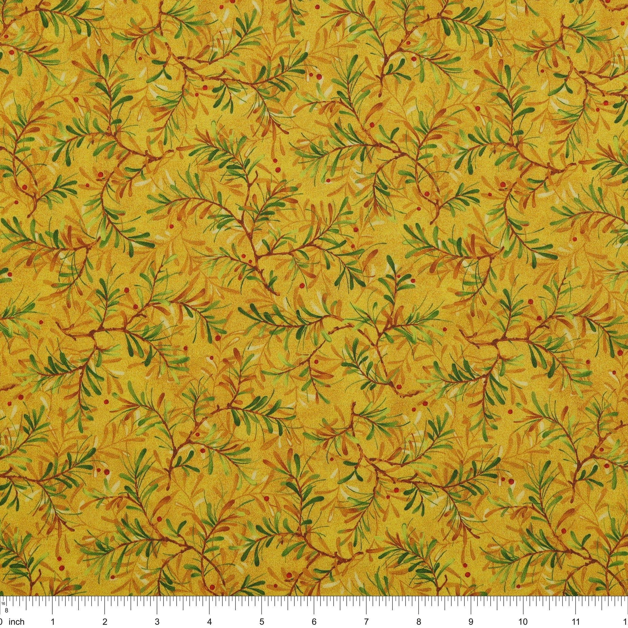 Star of Wonder, Star of Light 108" Wide Quilt Backing - Pine Boughs Gold