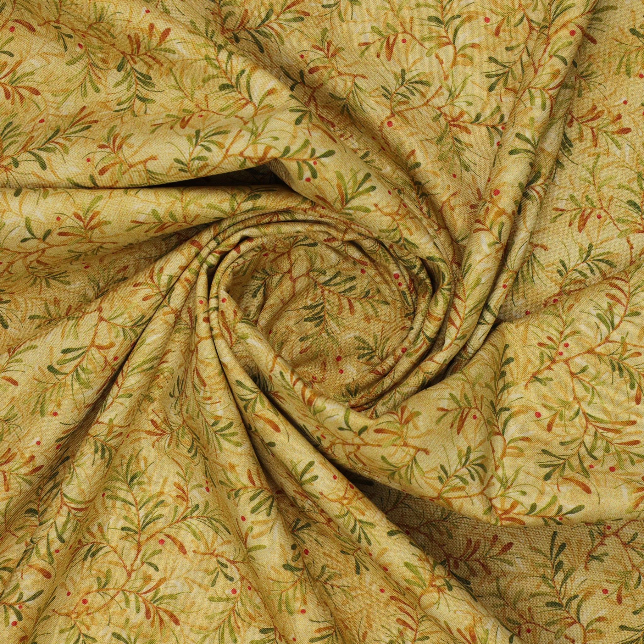 Star of Wonder, Star of Light 108" Wide Quilt Backing - Pine Boughs Ecru/Moss