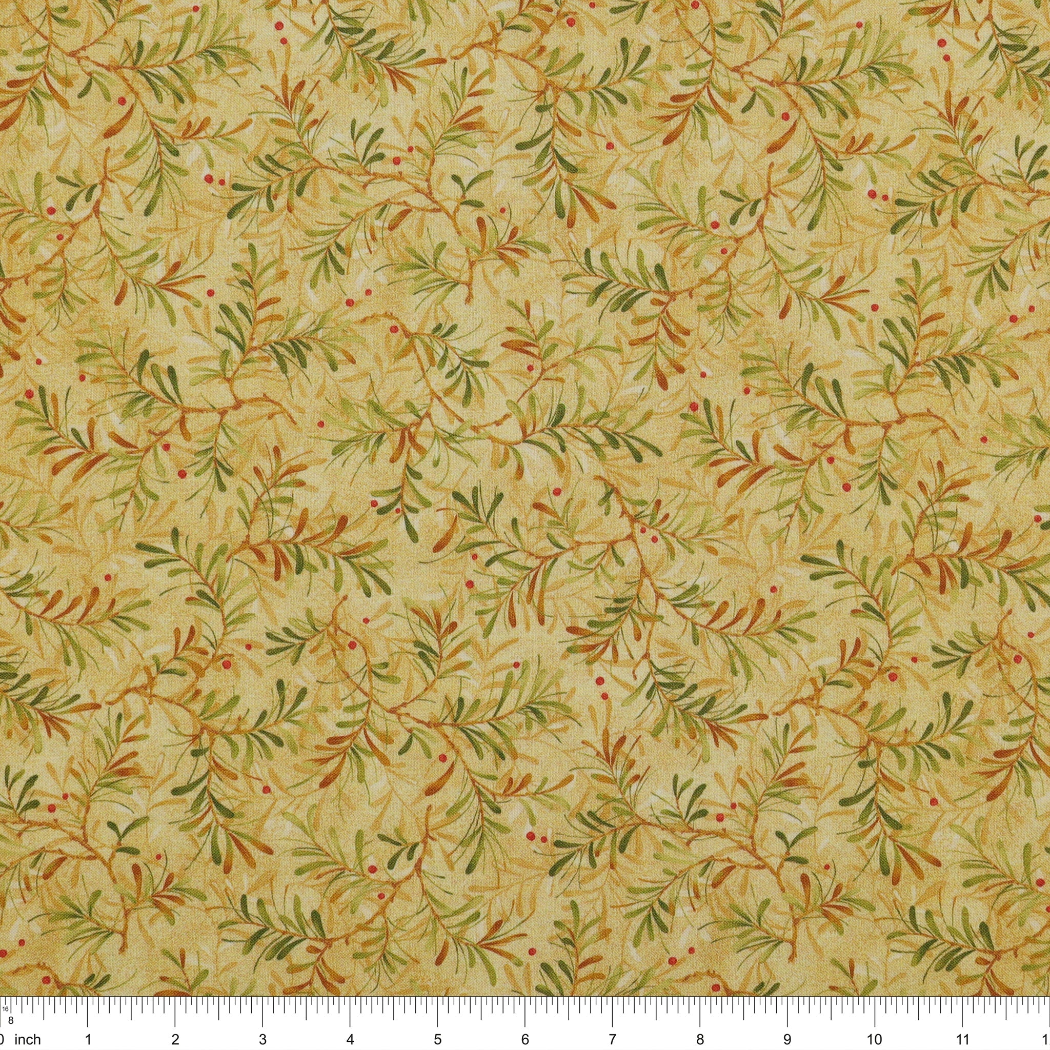 Star of Wonder, Star of Light 108" Wide Quilt Backing - Pine Boughs Ecru/Moss