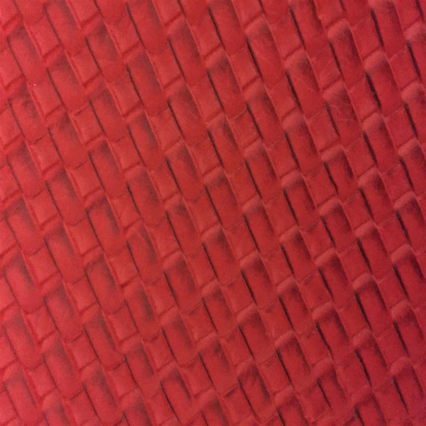 Red Basket Weave Vinyl