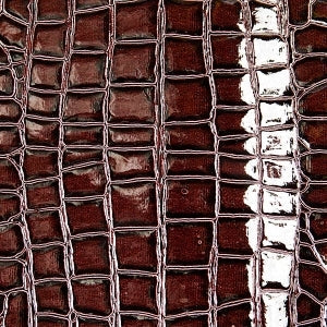 Dark Chocolate Crocodile Vinyl Fabric