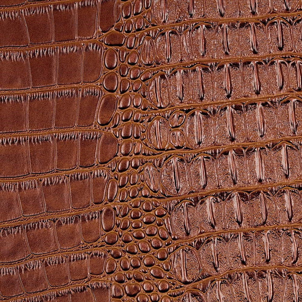 Bronze Metallic Gator Vinyl Fabric