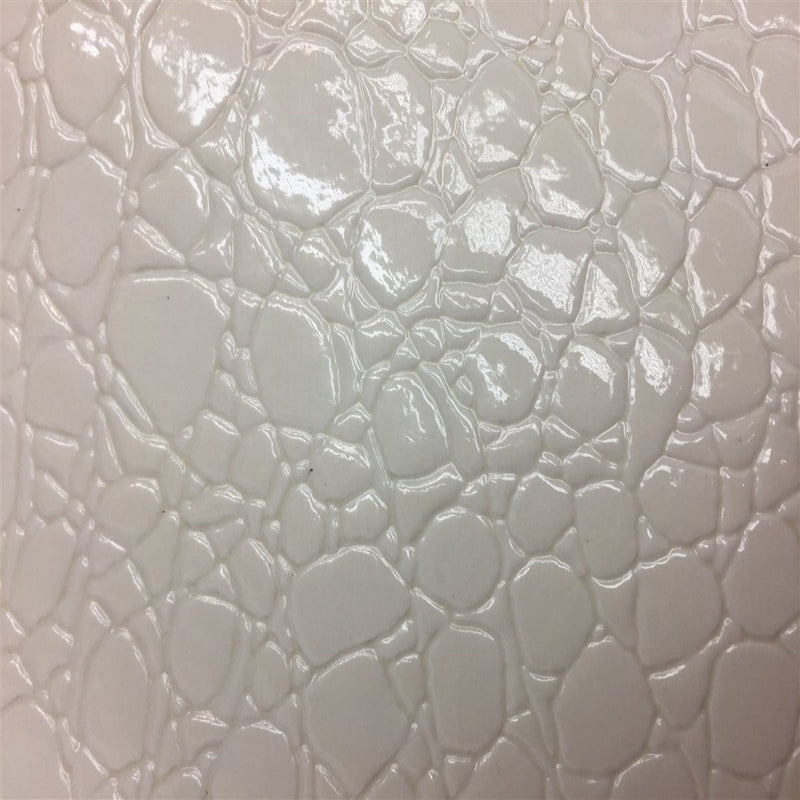 White Crocodile Vinyl Fabric