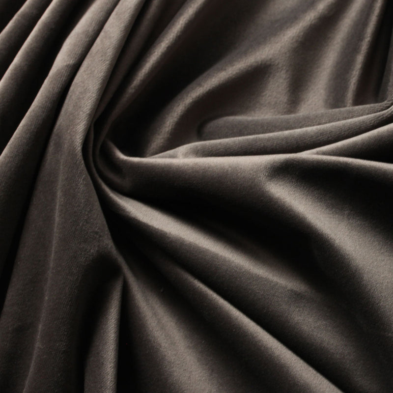 Charcoal Gray Camden Velvet Polyester Upholstery Drapery Fabric