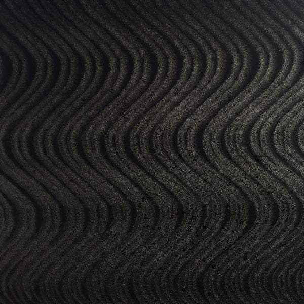 Black Swirl Velvet Flocking Fabric