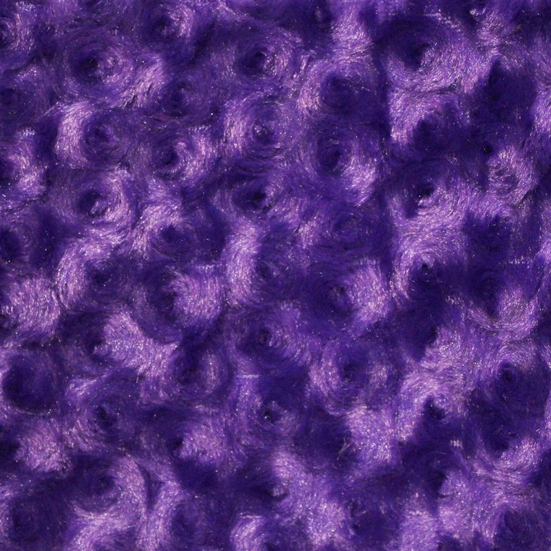 Purple Swirl Rosebud Faux Fur Fabric