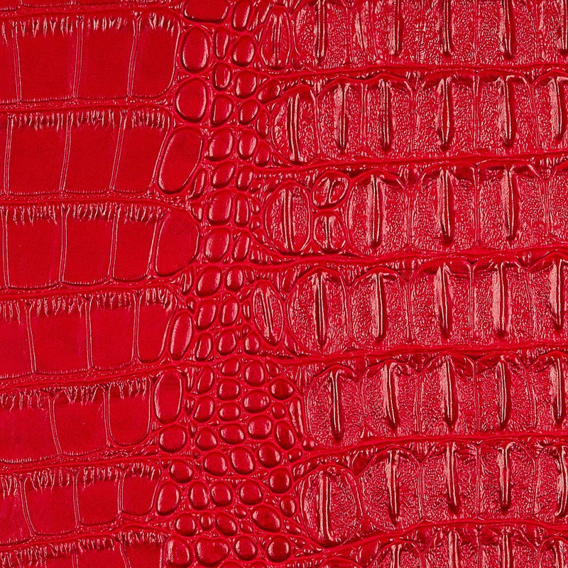 Red Metallic Gator Vinyl Fabric