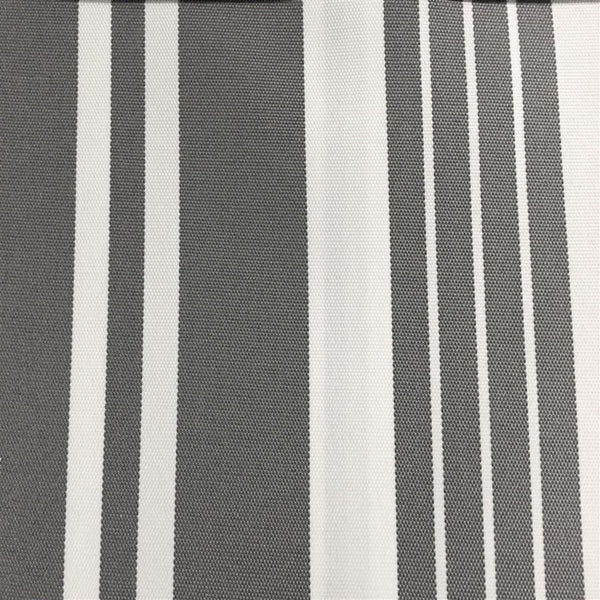 Gray White Multi Striped Oak 100% Waterproof Outdoor Canvas Patio Fabric