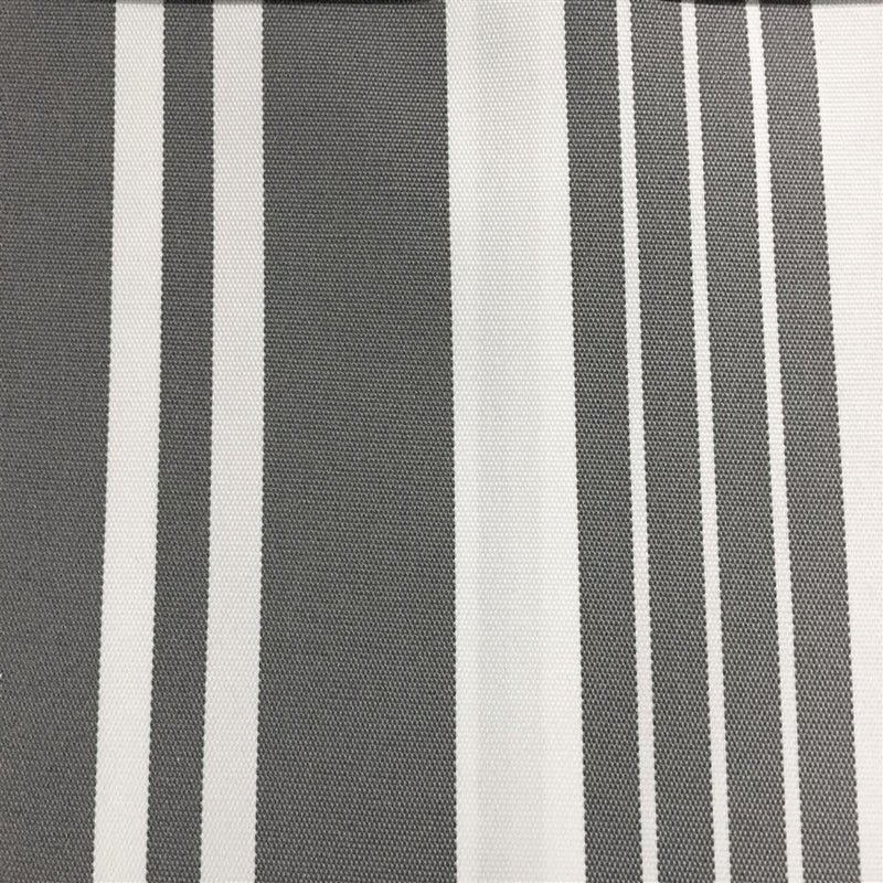 Gray White Multi Striped Oak 100% Waterproof Outdoor Canvas Patio Fabric