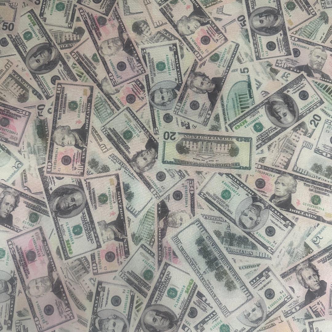 Luxury Money Print Spandex | Professional 4-Way Stretch Statement Fabric | Spandex Palace