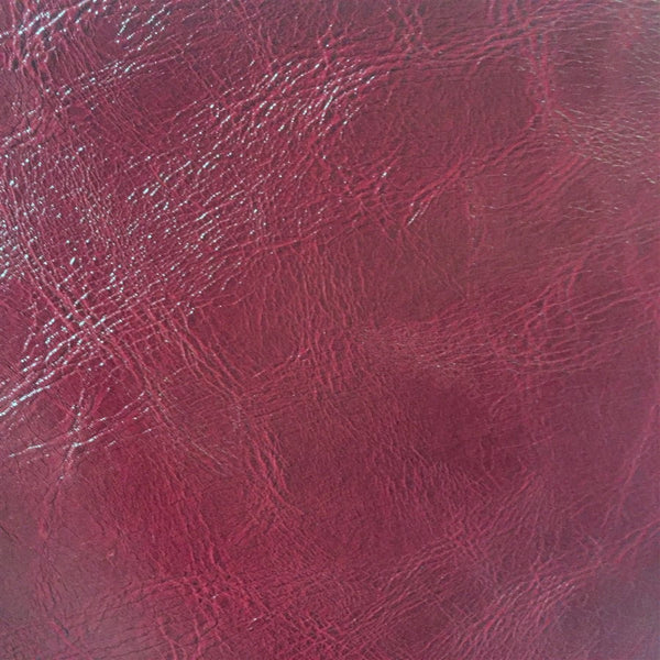 Wine Distressed Faux Leather Fabric