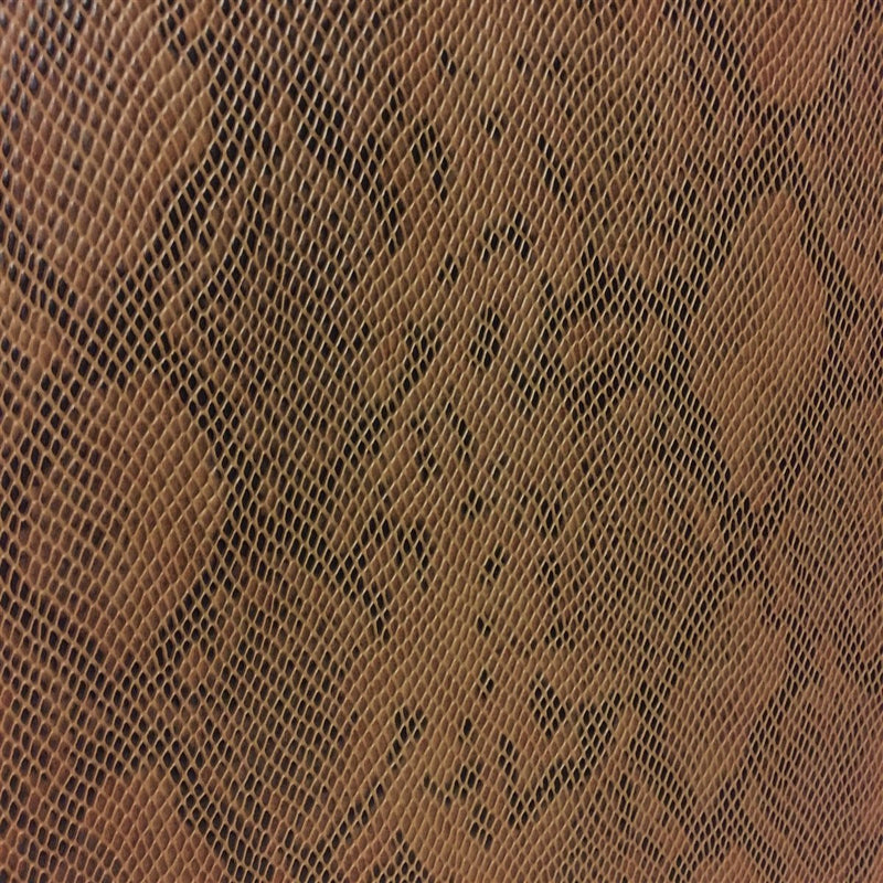 Bronze Matte Python Snake Skin Vinyl Fabric