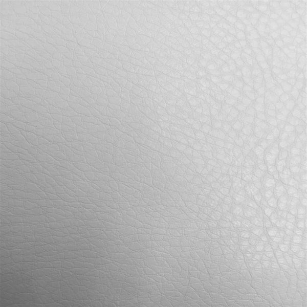 White Henry Semi Glossy PU Leather Vinyl Fabric