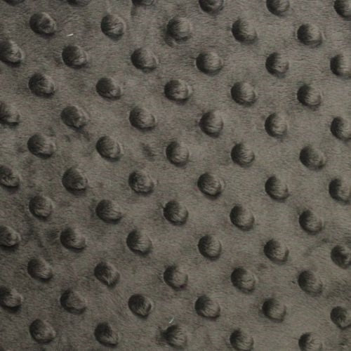 Charcoal Minky Dimple Dot Fabric