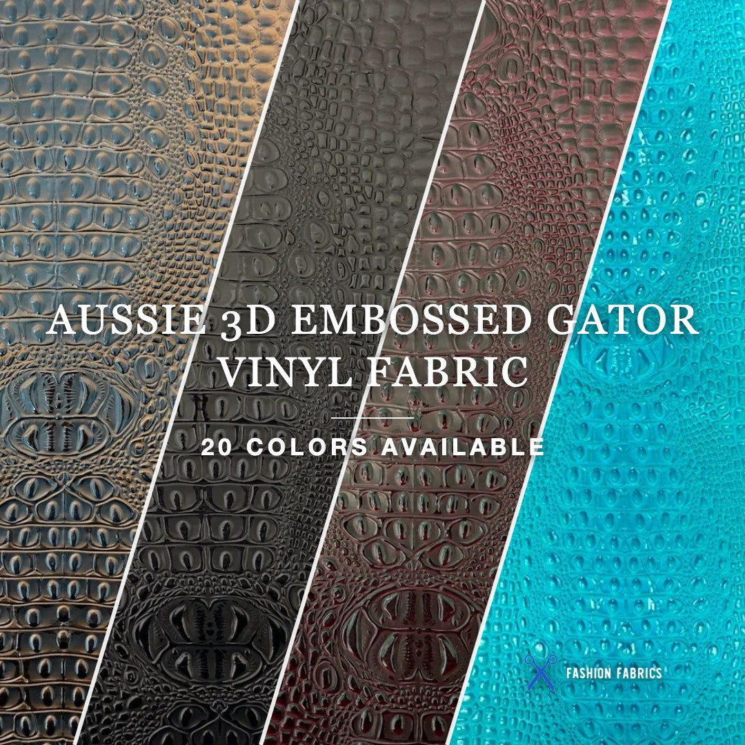 Aussie 3D Embossed Gator Vinyl Fabric