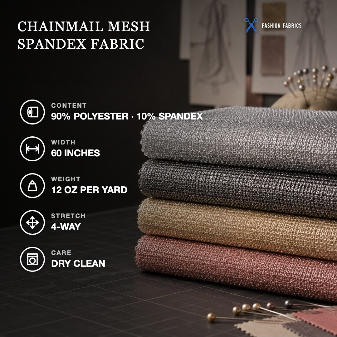 Chainmail Mesh Spandex Fabric