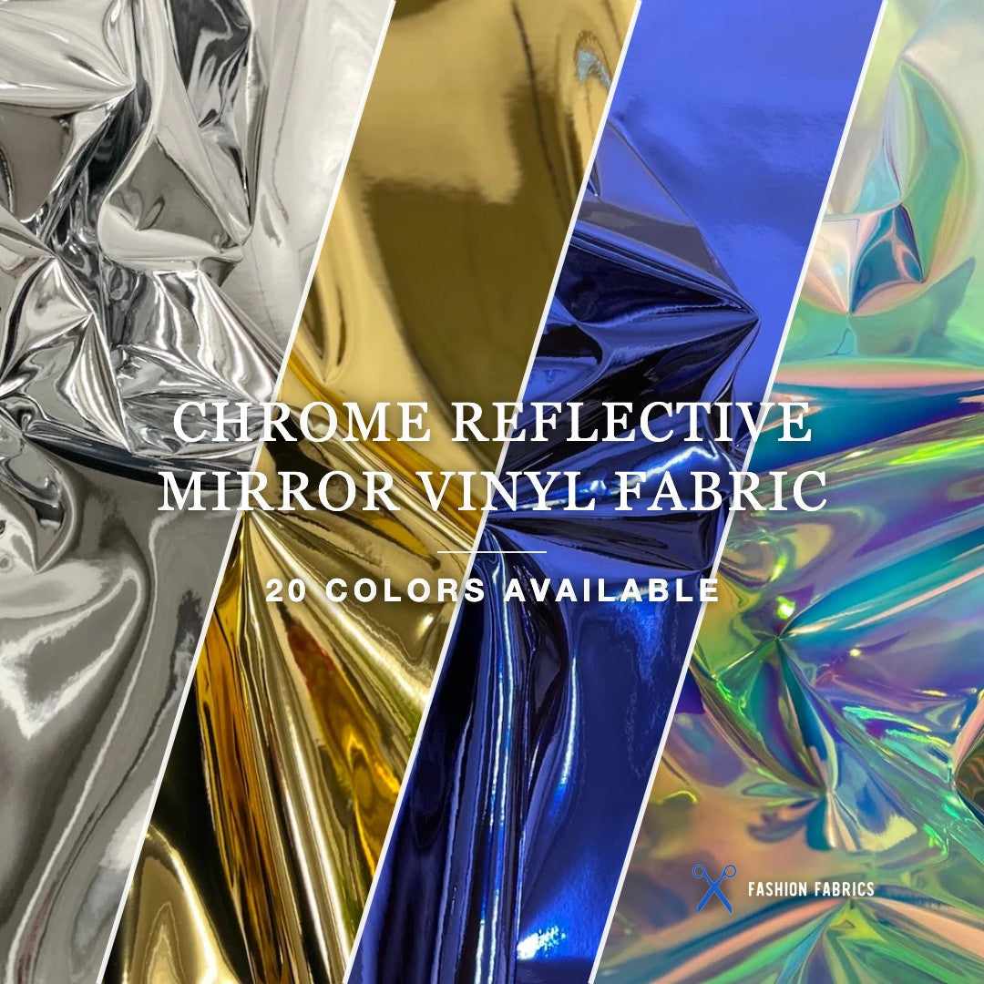 Chrome Reflective Mirror Vinyl Fabric